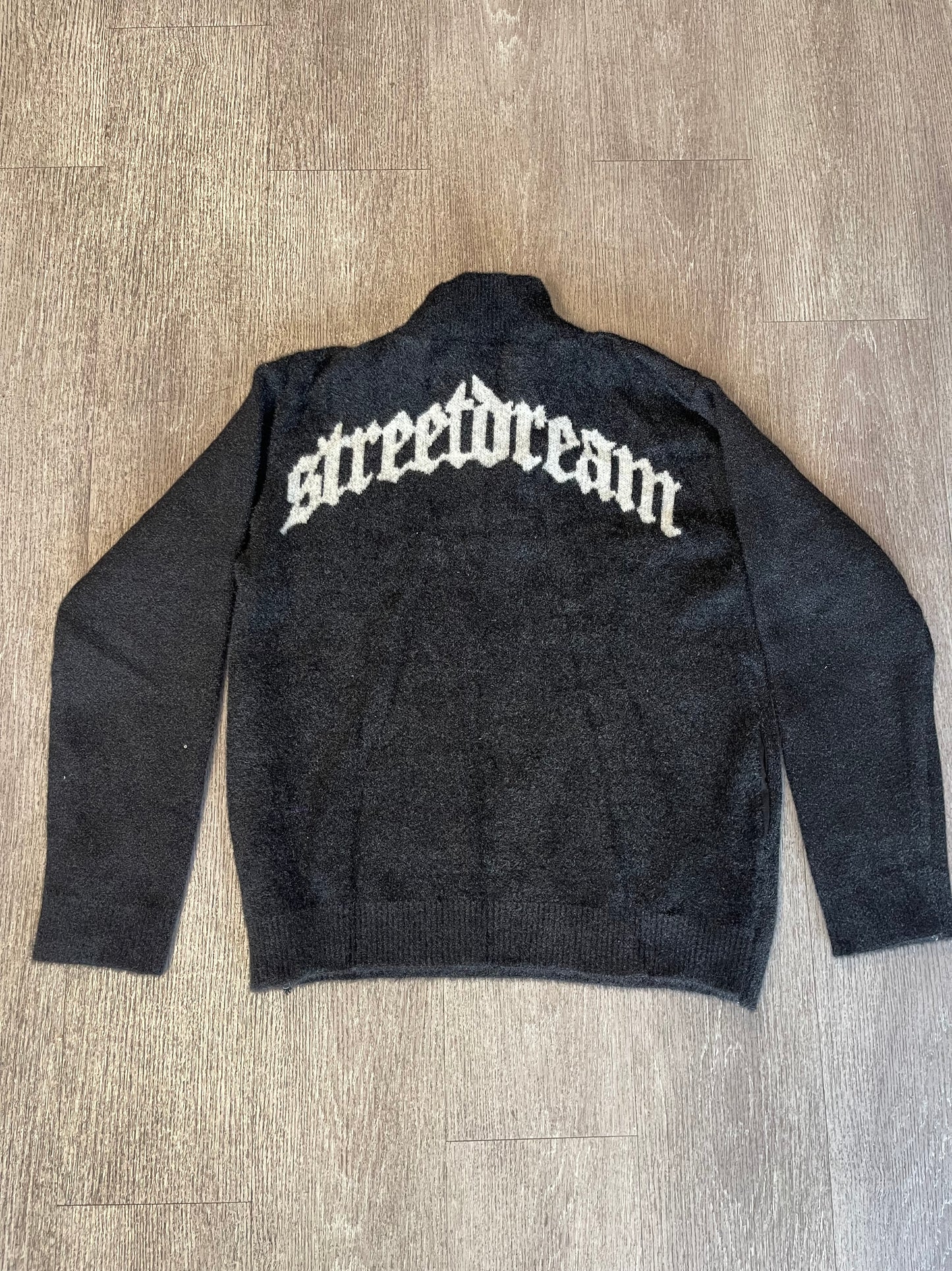 Black Mohair Quarter Zip